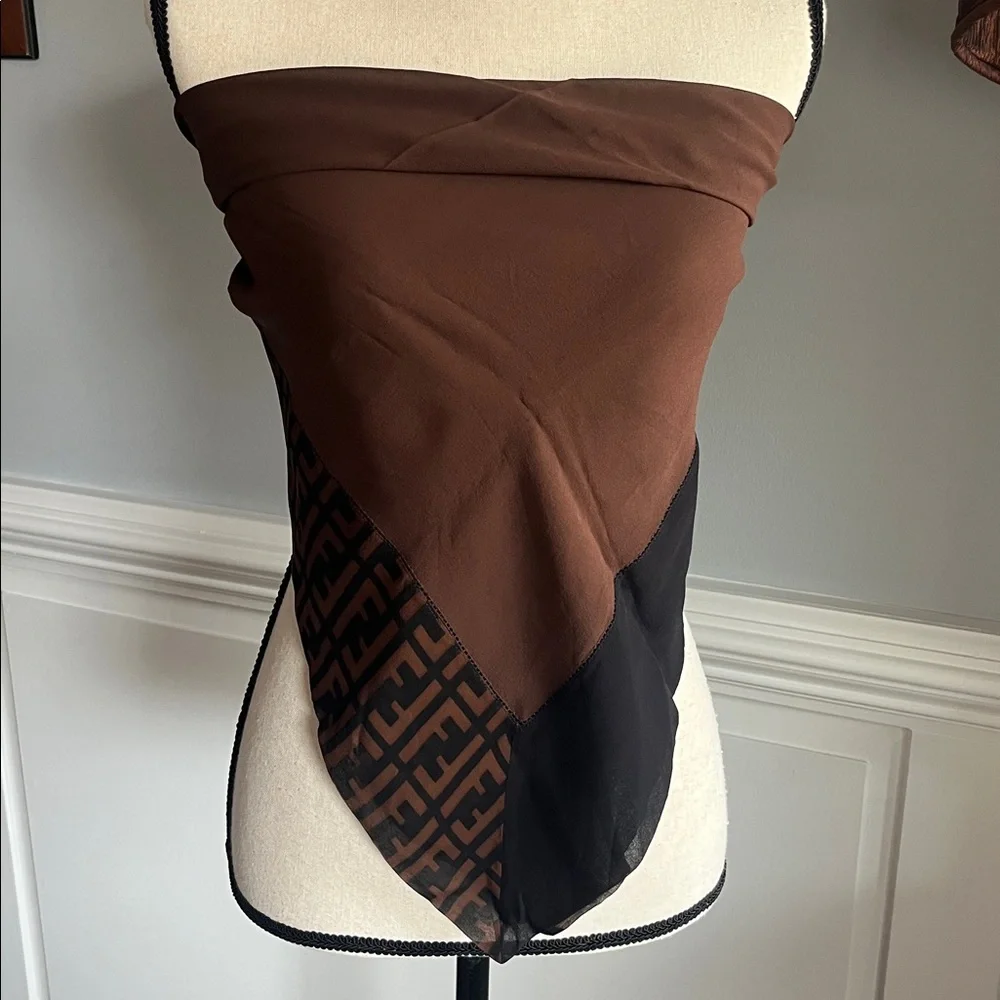 Fendi Silk Sheer Scarf Wrap 32.5” x 32.5”